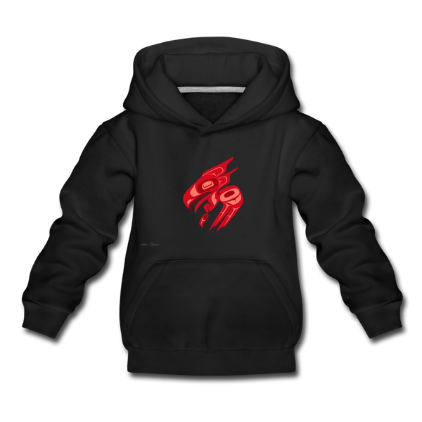 red raven Kids‘ Premium Hoodie - black